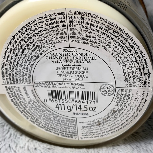 Sweet Tiramisu “Ciao Bella” 3-Wick Candle from Bath & Body Works (2019) BBW - Picture 3 of 3